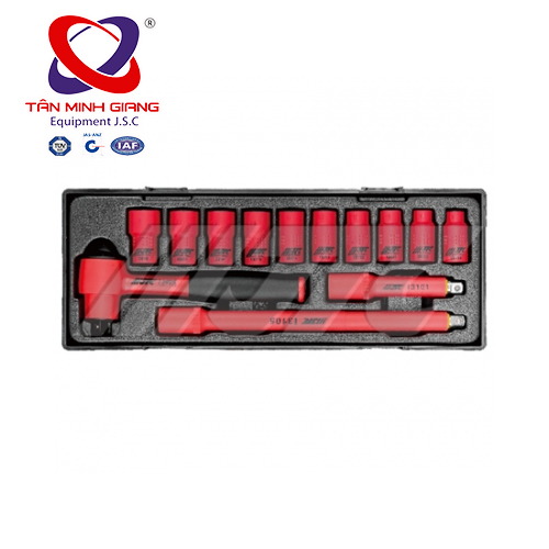 JTC-K9131 3/8" 13PCS INSULATED SOCKET SET