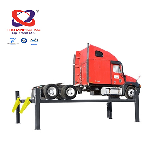 Cầu nâng 4 trụ cho xe tải, xe bus hạng nặng