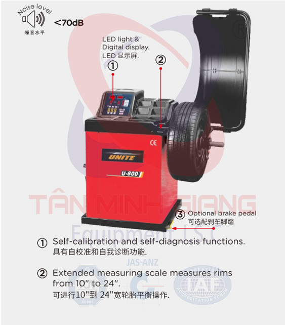 Máy cân bằng lốp U-800