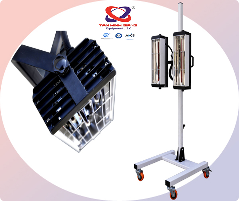 Đèn sơn sấy hồng ngoại loại 2 bóng