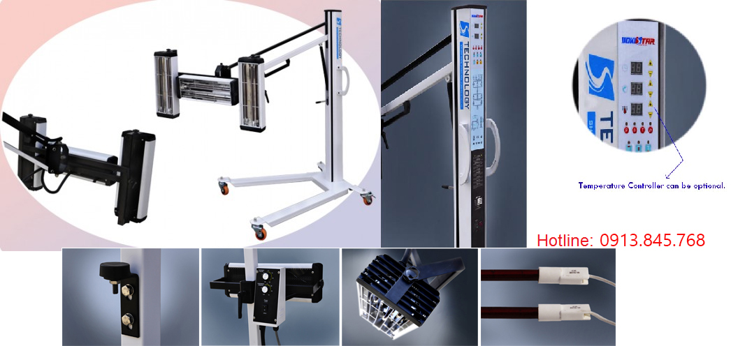 Đèn sơn sấy hồng ngoại loại 3 bóng điều khiển điện tử